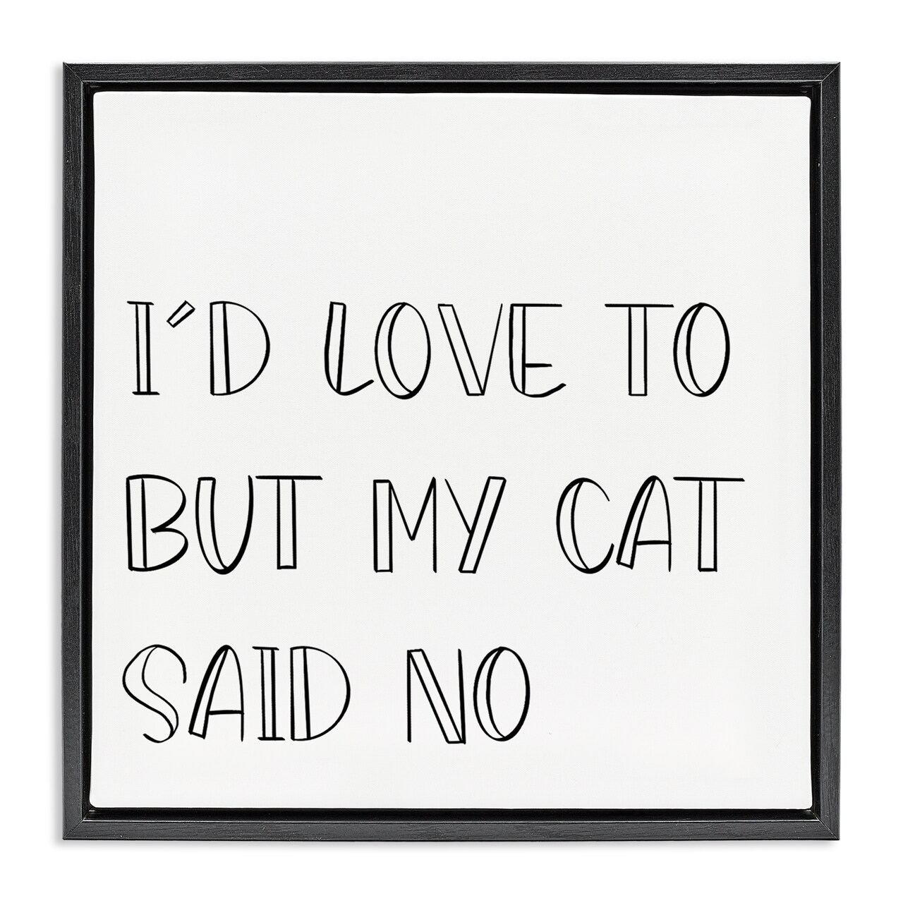 Stupell Industries My Cat Said No Framed Floater Canvas Wall Art Design by Sd Graphics Studio